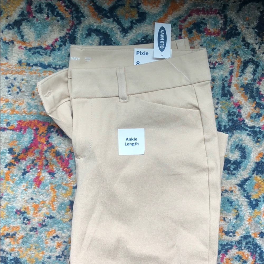 Tan ankle length pixies